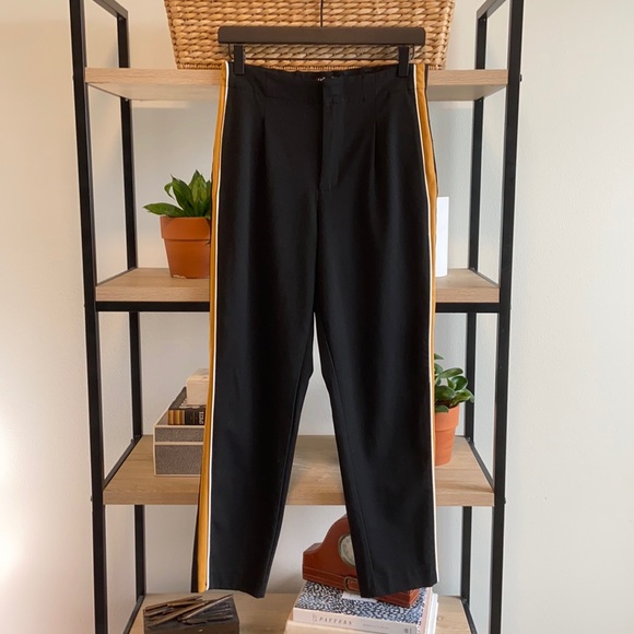 Zara Pants - Zara Twill High Rise Contract Seam Dress Pant Trouser Slacks, S